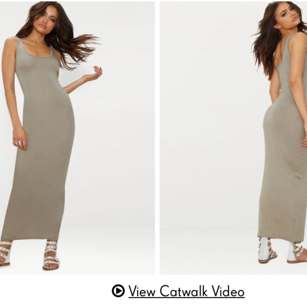 Taupe pretty little thing maxi dress